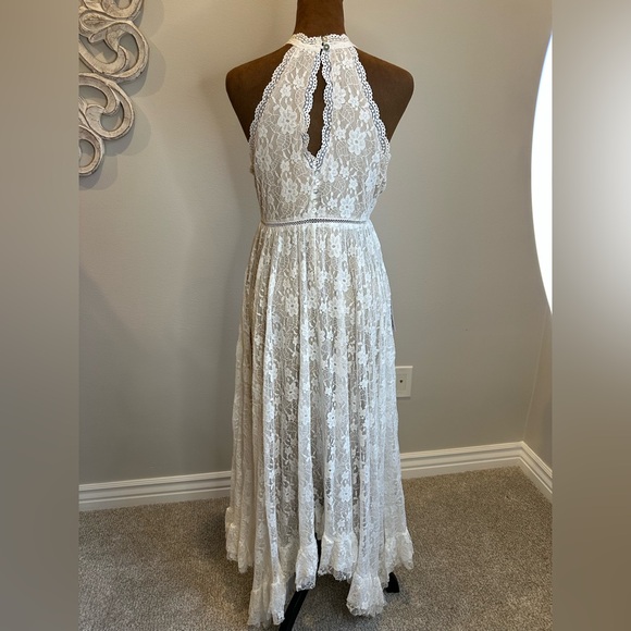 Joyfolie Cream Lace Maxi Dress - Picture 6 of 9